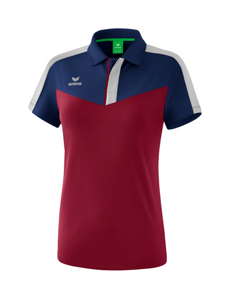 Erima - Squad Polo - New Navy/Bordeaux/Silver Grey