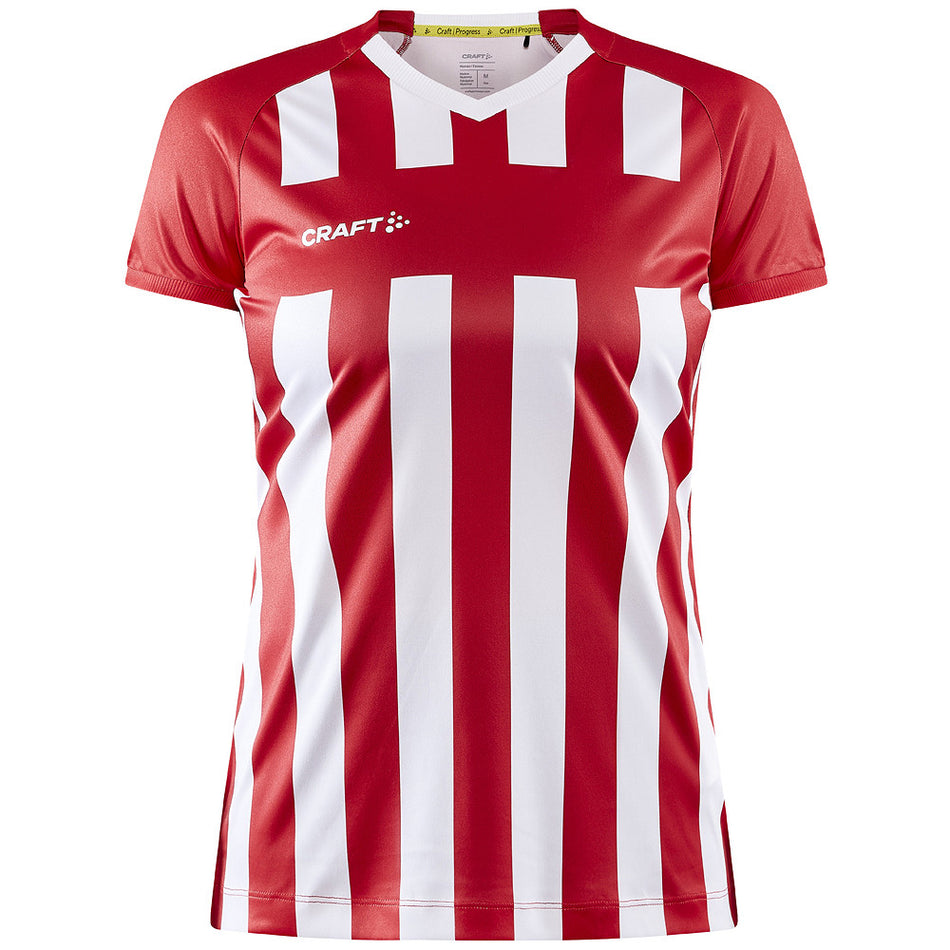 Craft - Progress 2.0 Stripe Jersey W - Bright Red/White