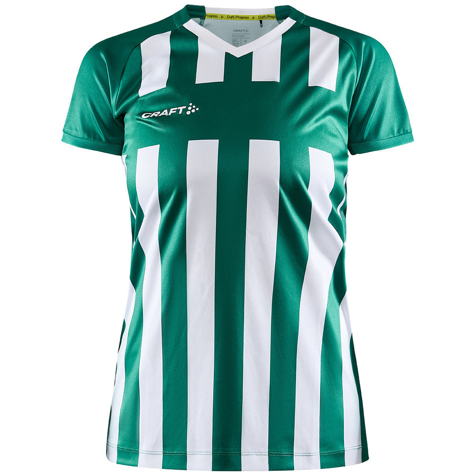 Craft - Progress 2.0 Stripe Jersey W - Team Green/White