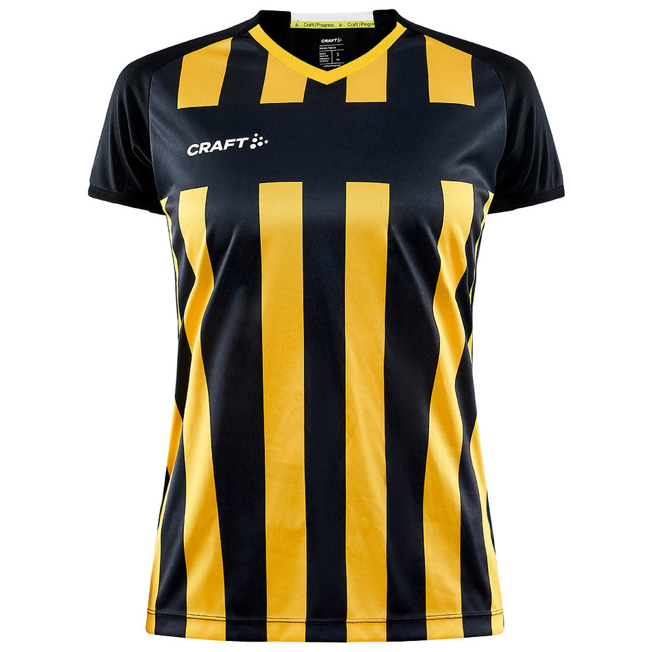 Craft - Progress 2.0 Stripe Jersey W - Black/Sweden Yellow