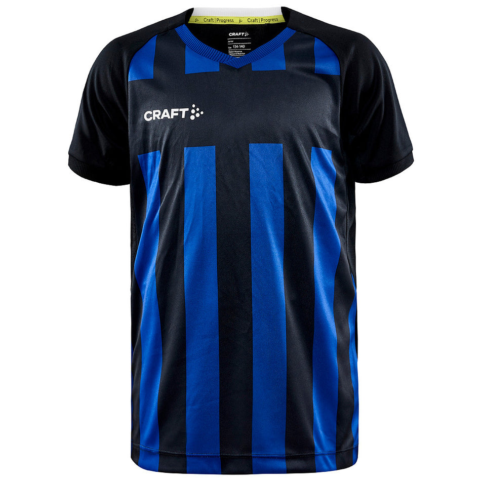 Craft - Progress 2.0 Stripe Jersey Jr - Black/Club Cobolt