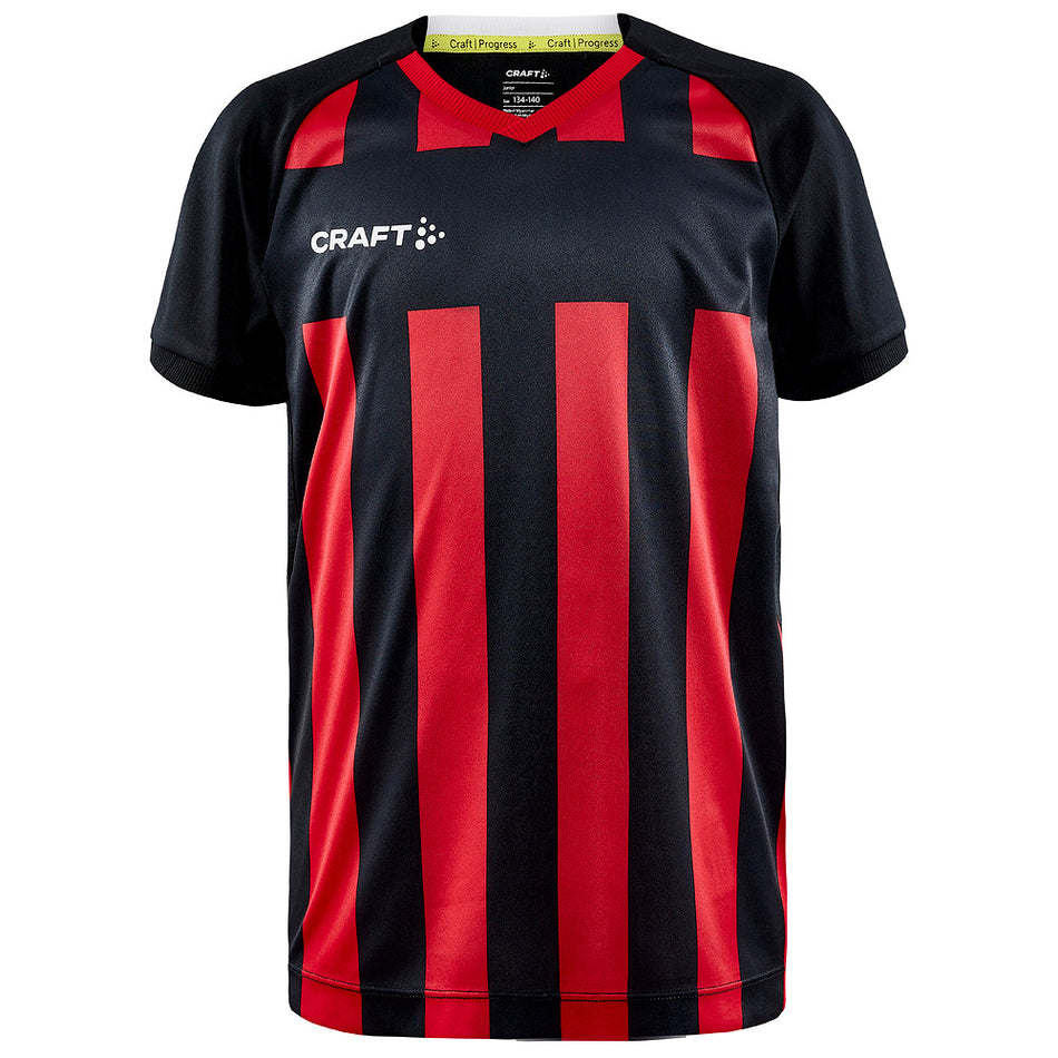 Craft - Progress 2.0 Stripe Jersey Jr - Black/Bright Red