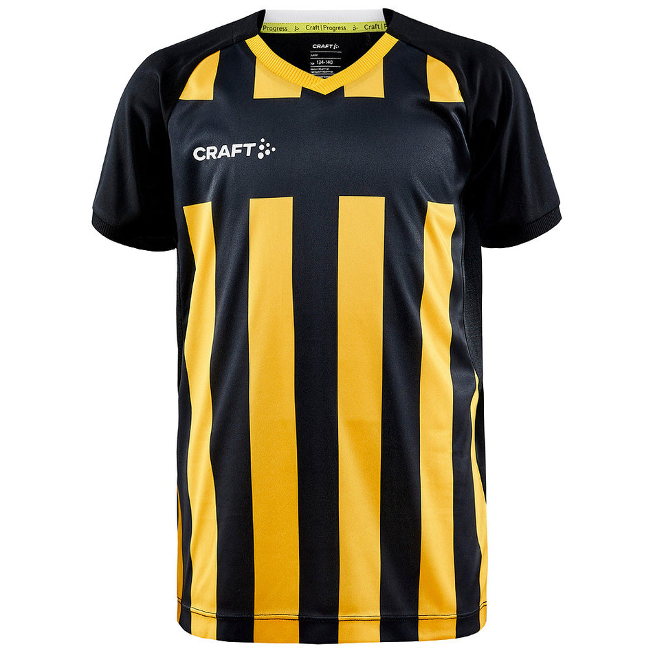 Craft - Progress 2.0 Stripe Jersey Jr - Black/Sweden Yellow