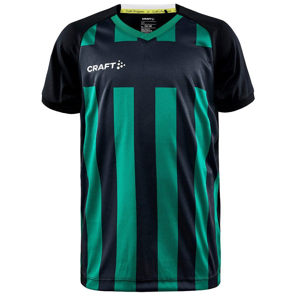 Craft - Progress 2.0 Stripe Jersey Jr - Black/Team Green