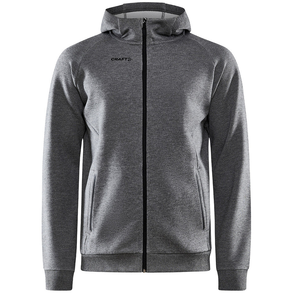 Craft - Core Soul Full Zip Hood M - Dk Grey Melange