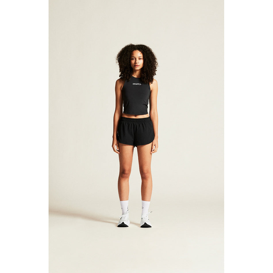 Craft - Rush 2.0 Crop Singlet W - Black