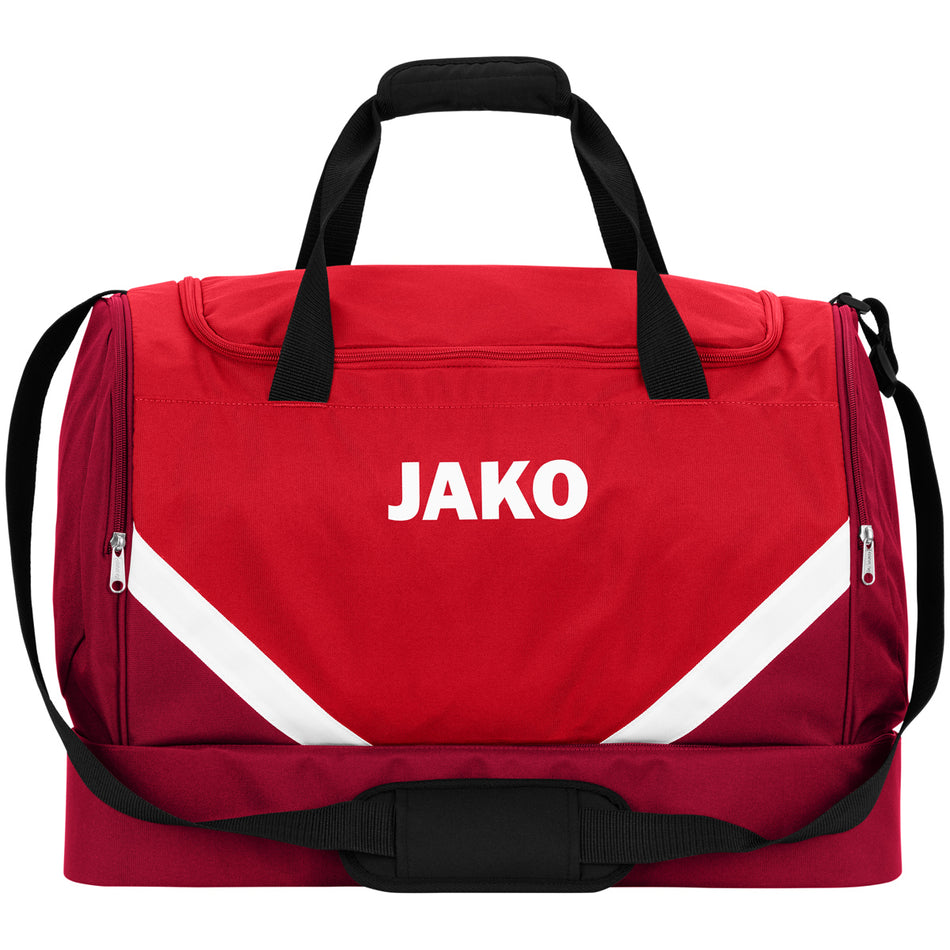 Jako - Sporttas Iconic Met Bodemvak - Rood/Wijnrood