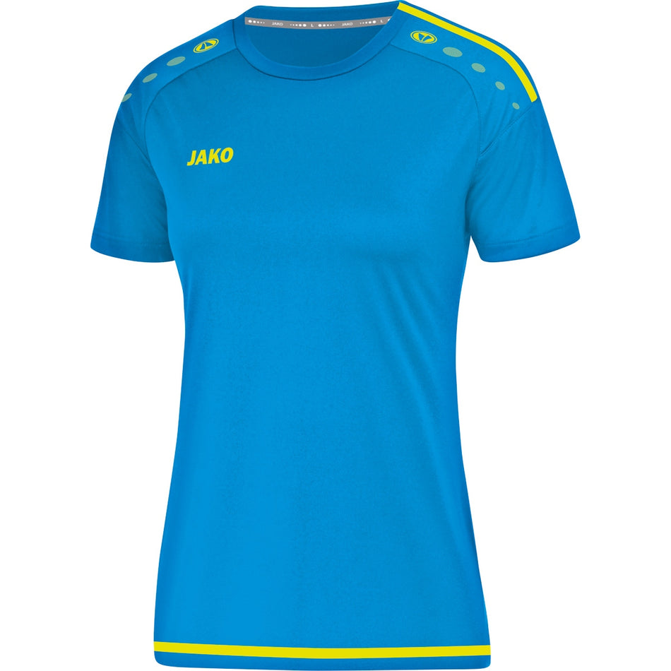 Jako - Shirt Striker 2.0 Km Dames - Jako-Blauw/Fluogeel