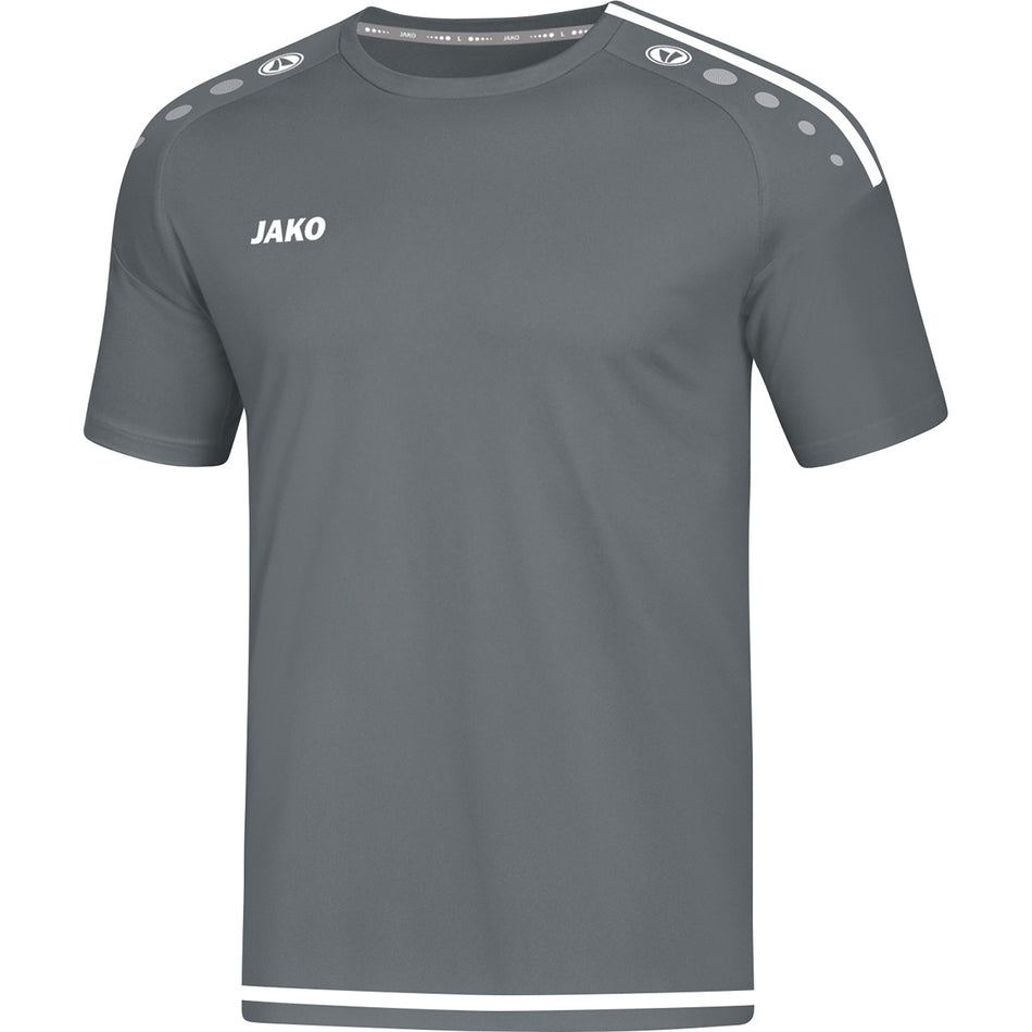 Jako - Shirt Striker 2.0  Km - Steengrijs/Wit