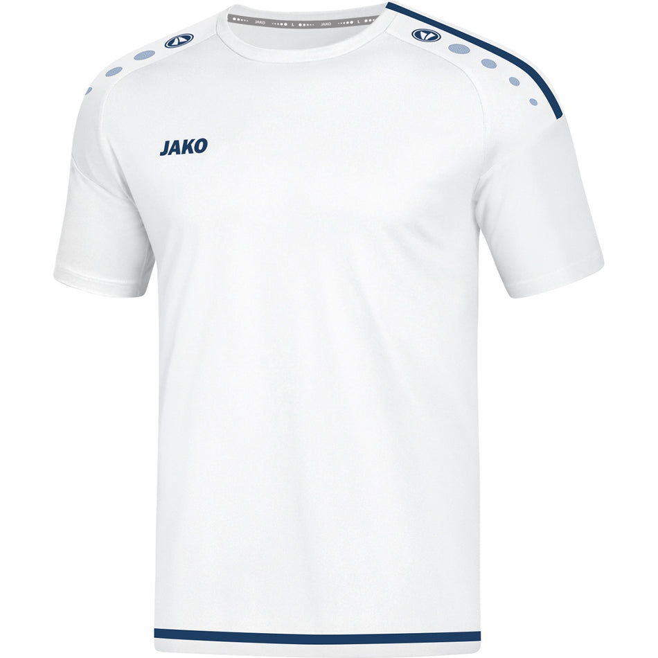 Jako - Shirt Striker 2.0  Km - Wit/Marine