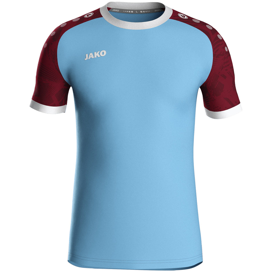 Jako - Shirt Iconic Km - Zachtblauw/Wijnrood