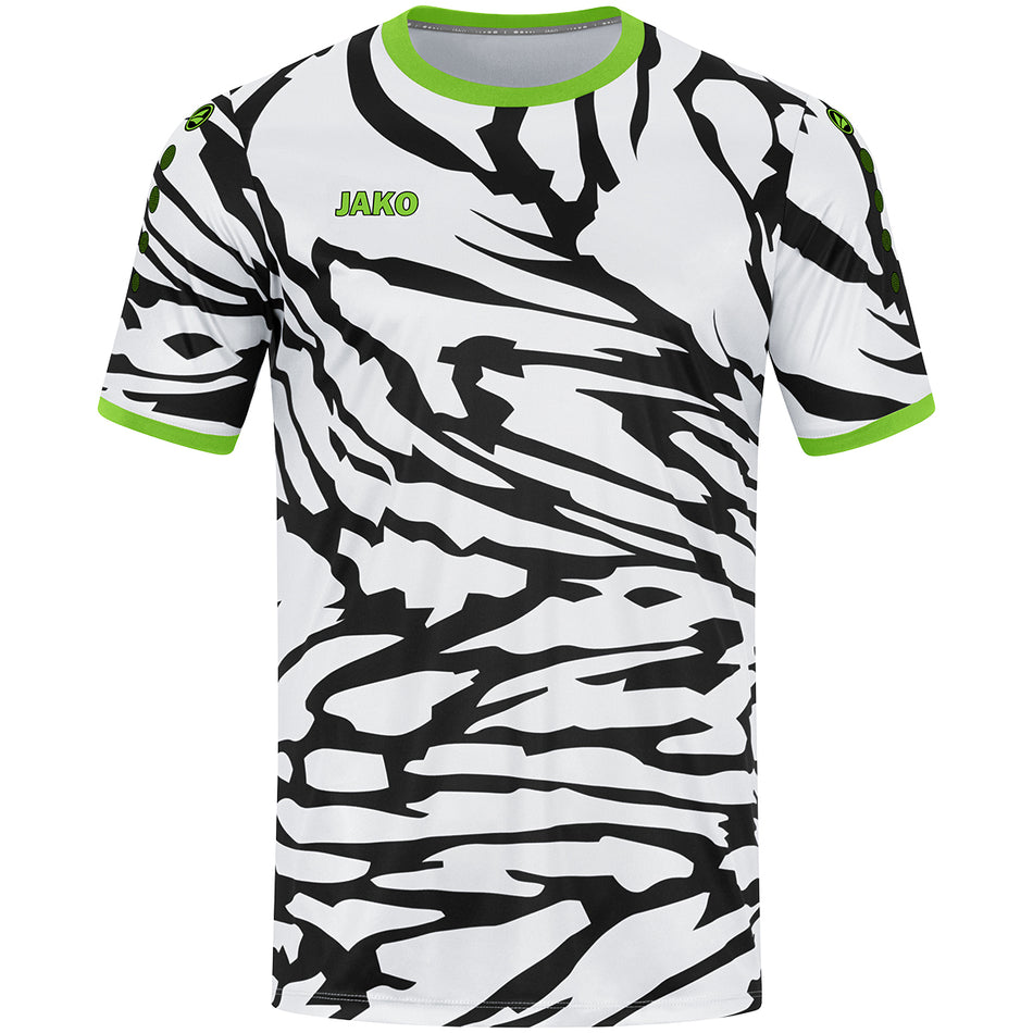 Jako - Shirt Animal Km - Wit/Zwart/Fluogroen