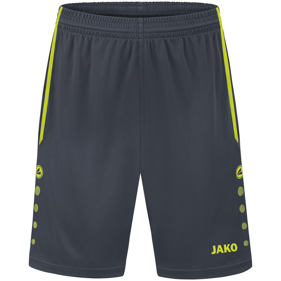 Jako - Short Allround - Antraciet/Lemon