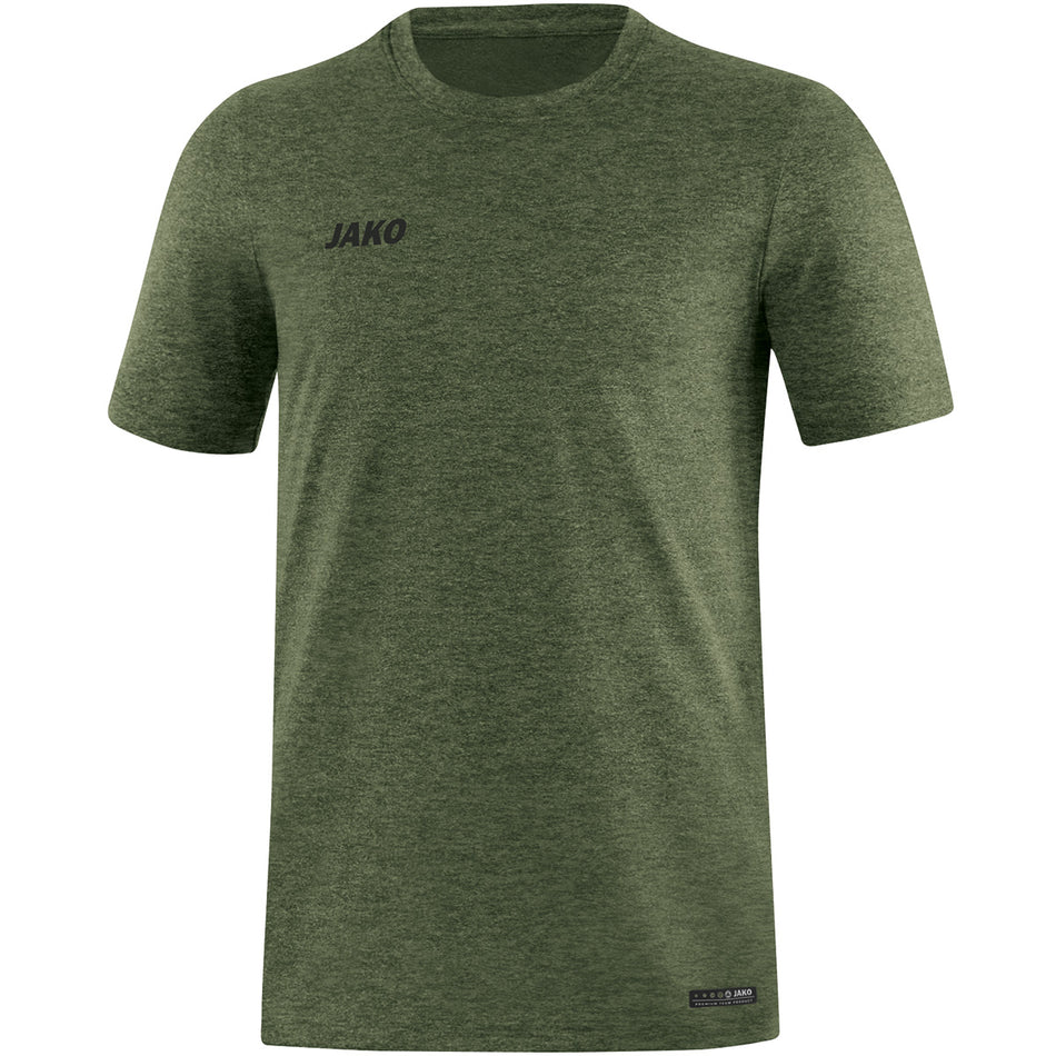 Jako - T-Shirt Premium Basics - Kaki Gemeleerd