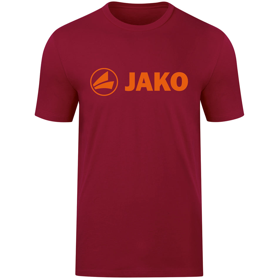 Jako - T-Shirt Promo - Wijnrood/Fluo Oranje