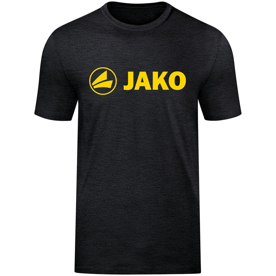 Jako - T-Shirt Promo - Zwart Gemeleerd/Citroen