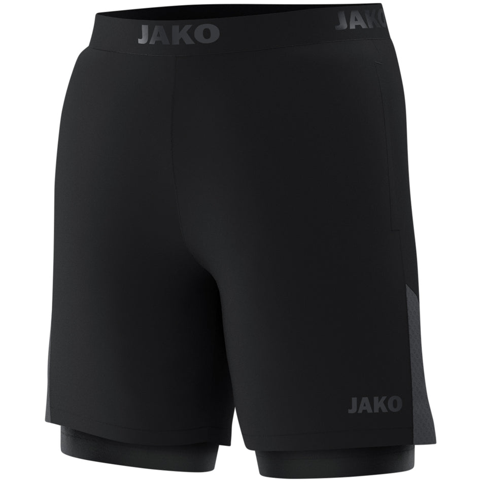 Jako - 2-In-1 Short Power - Zwart