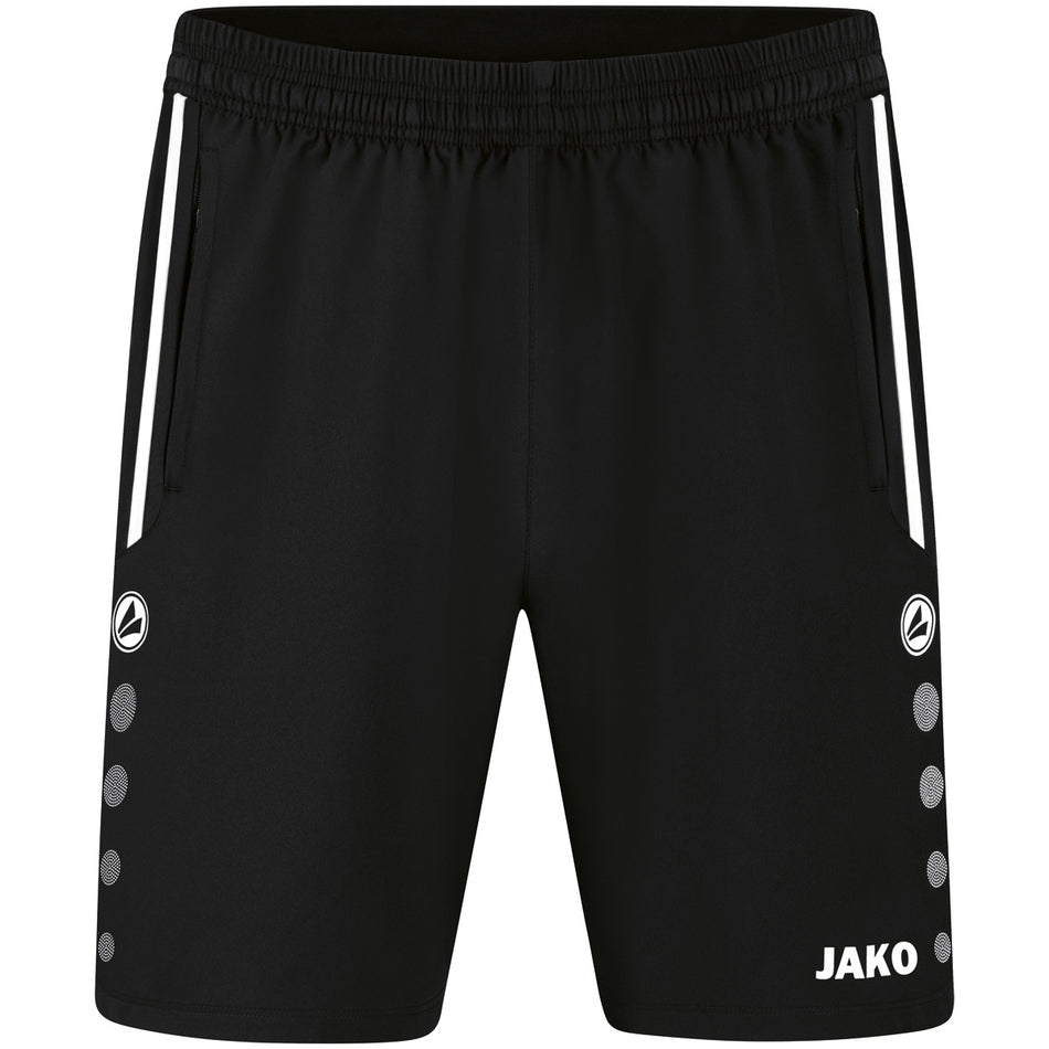 Jako - Short Allround Zijvakken Met Rits - Zwart