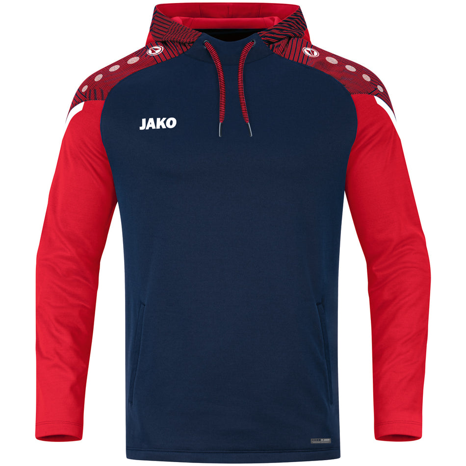 Jako - Sweater Met Kap Performance - Marine/Rood