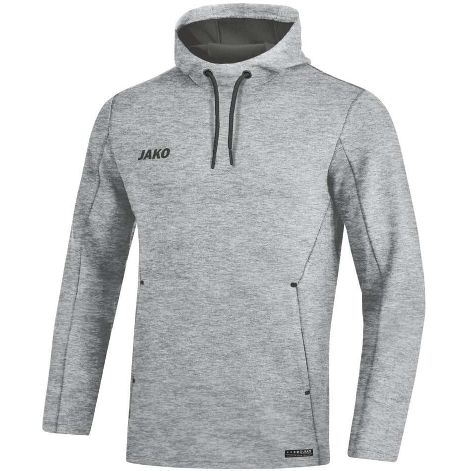 Jako - Sweater Met Kap Premium Basics - Lichtgrijs Gemeleerd