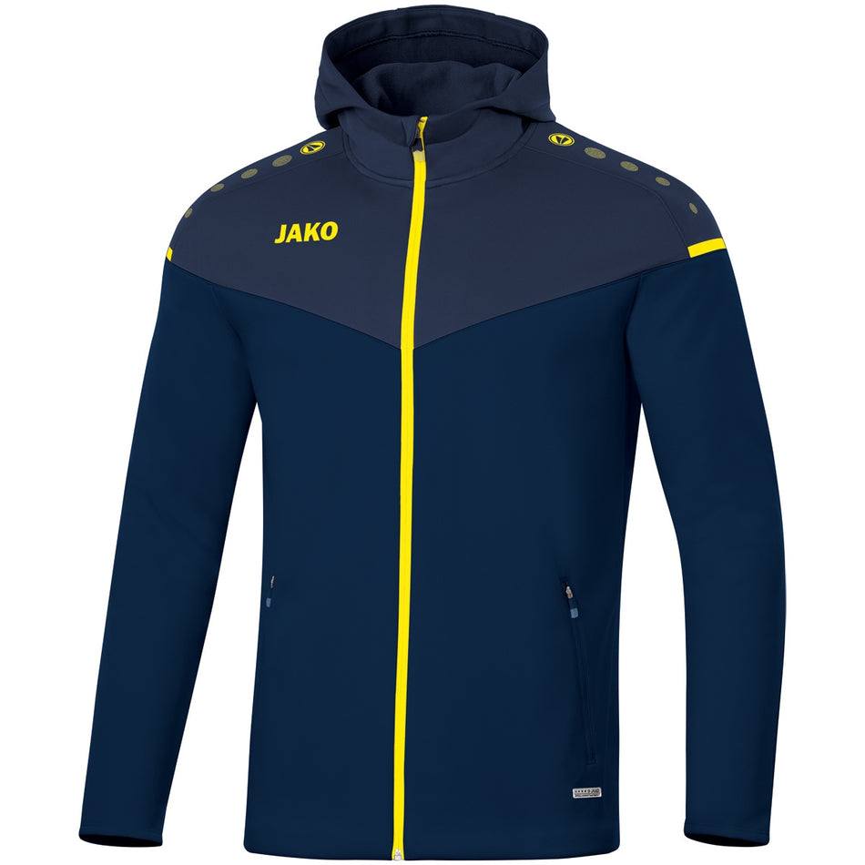 Jako - Jas Met Kap Champ 2.0 - Marine/Donkerblauw/Fluogeel