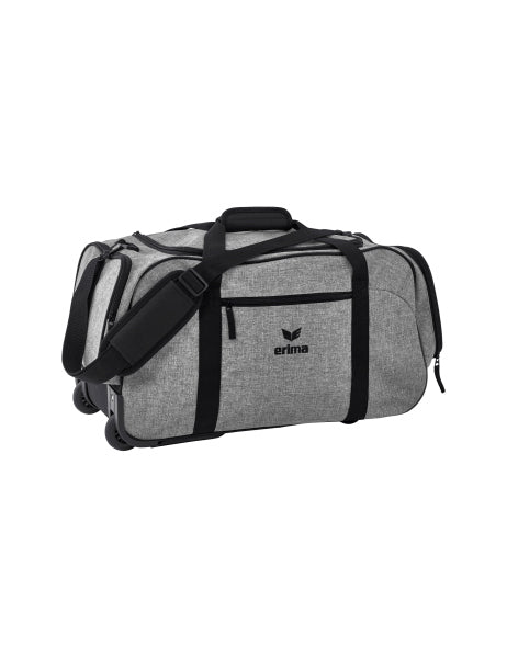 Erima - Travel Line Sporttas Met Wieltjes - Grey Melange/Zwart