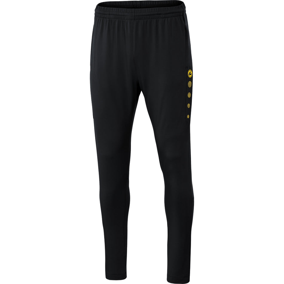 Jako - Trainingsbroek Premium - Zwart/Citroen