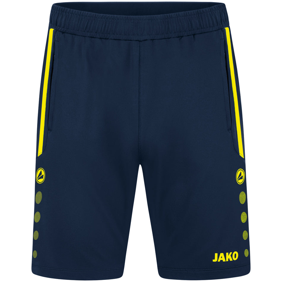 Jako - Trainingsshort Allround - Marine/Fluogeel