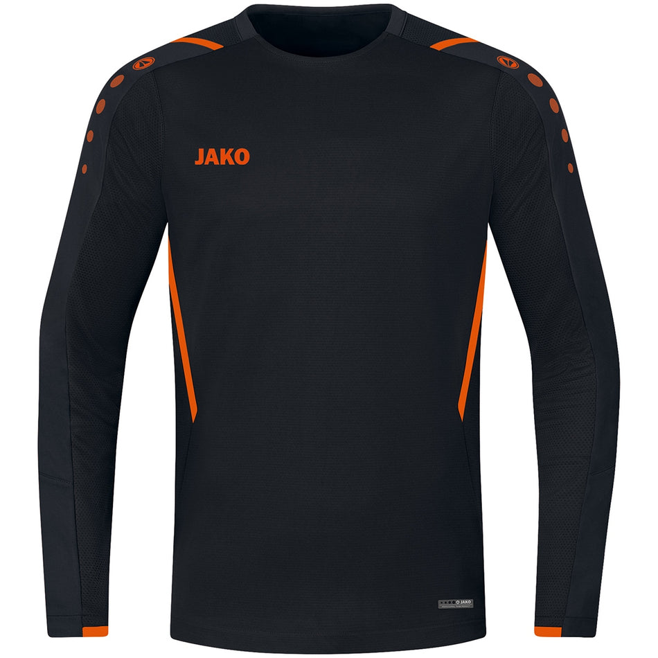 Jako - Sweater Challenge - Zwart/Fluo Oranje