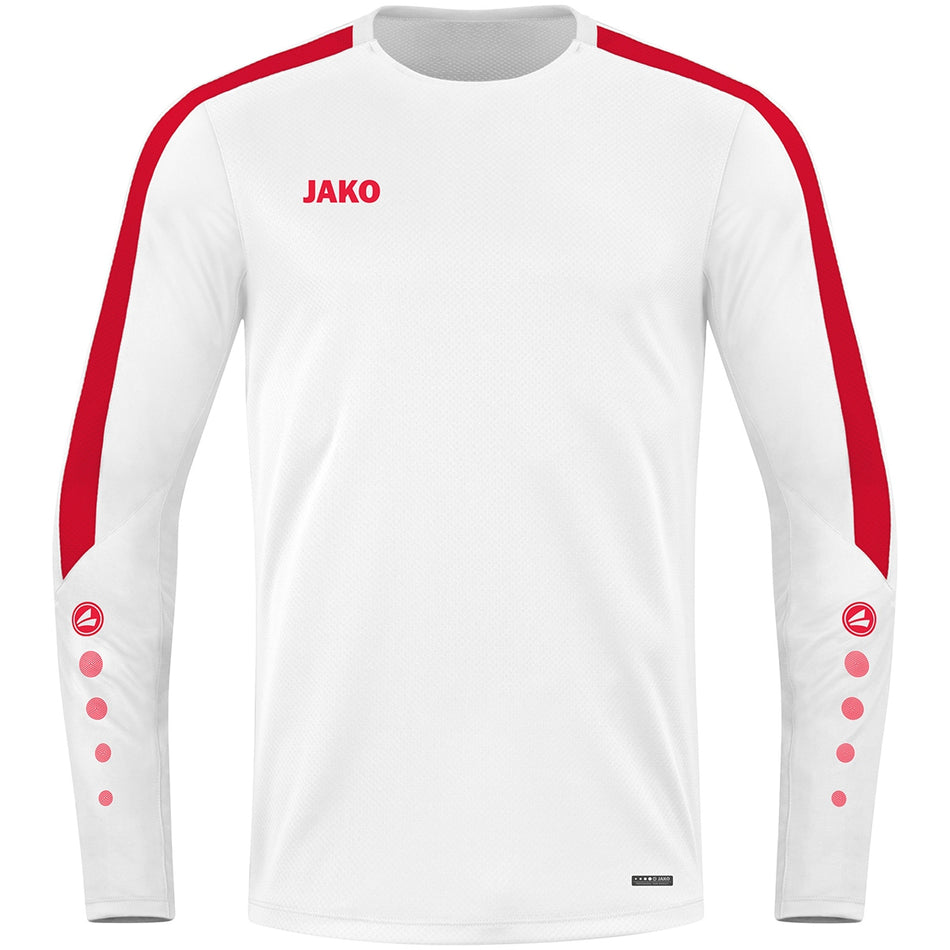 Jako - Sweater Power - Wit/Rood