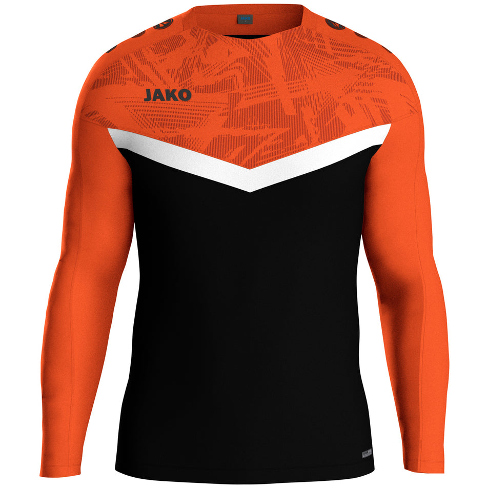 Jako - Sweater Iconic - Zwart/Fluo Oranje