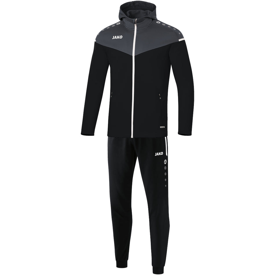 Jako - Trainingspak Polyester Met Kap Champ 2.0 - Zwart/Antraciet