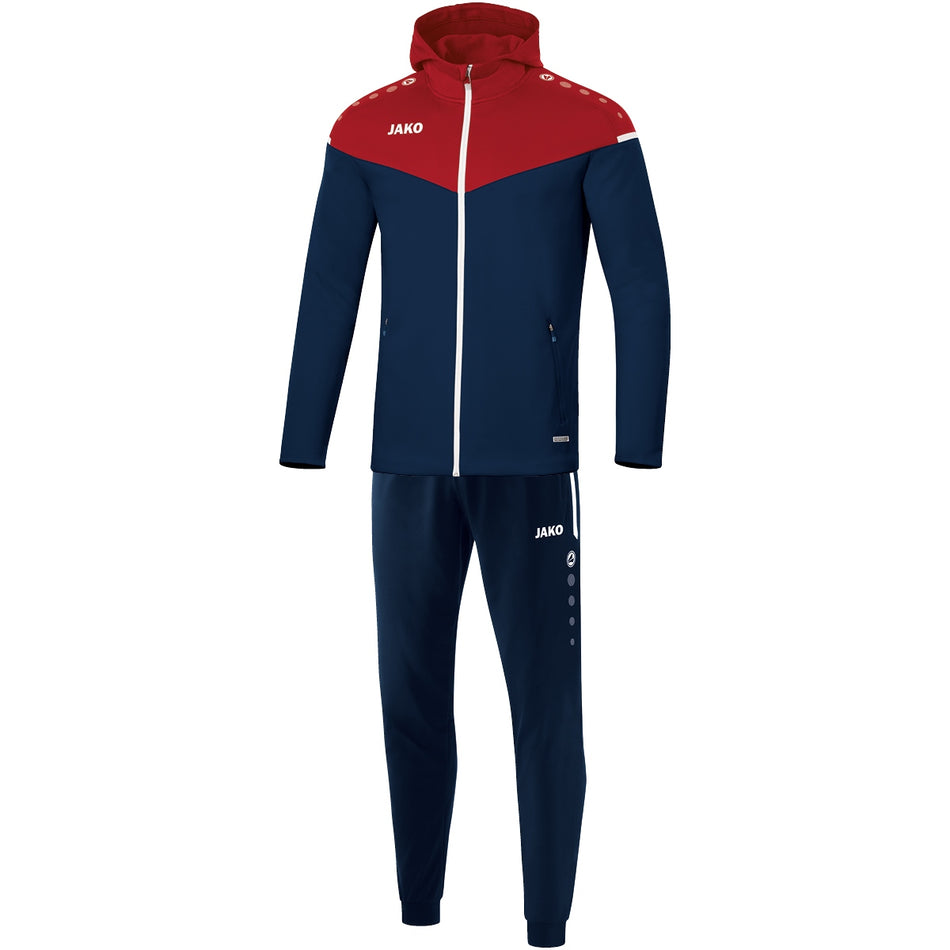 Jako - Trainingspak Polyester Met Kap Champ 2.0 - Marine/Chili Rood