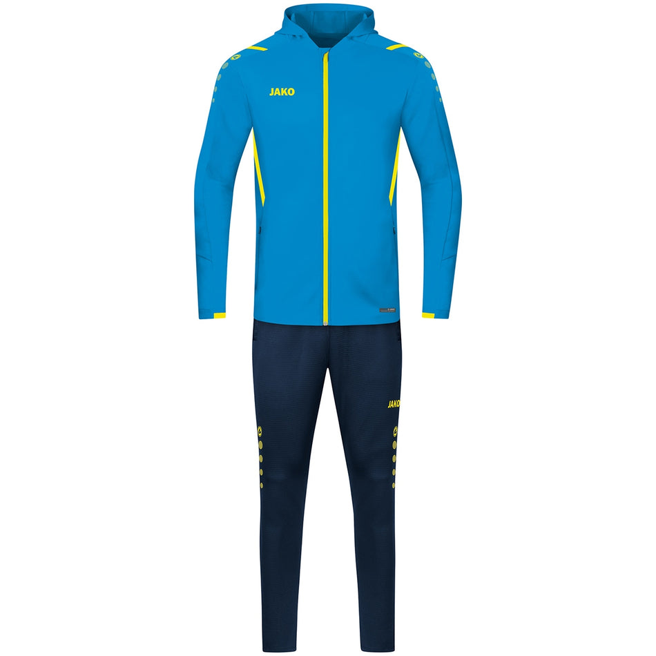 Jako - Trainingspak Met Kap Challenge  - Jako Blauw/Fluogeel