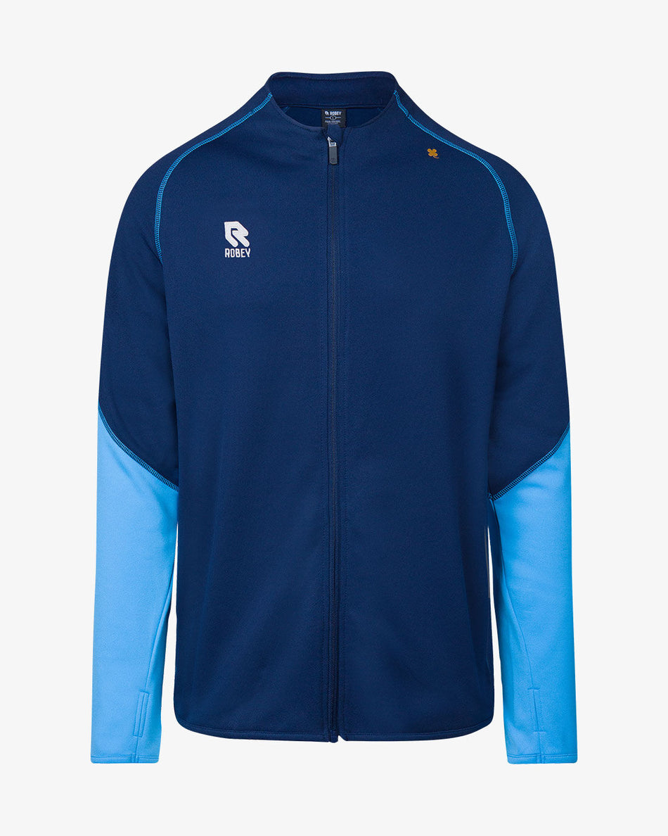 ROBEY - Performance Full-Zip Jacket - Navy/Sky Blue