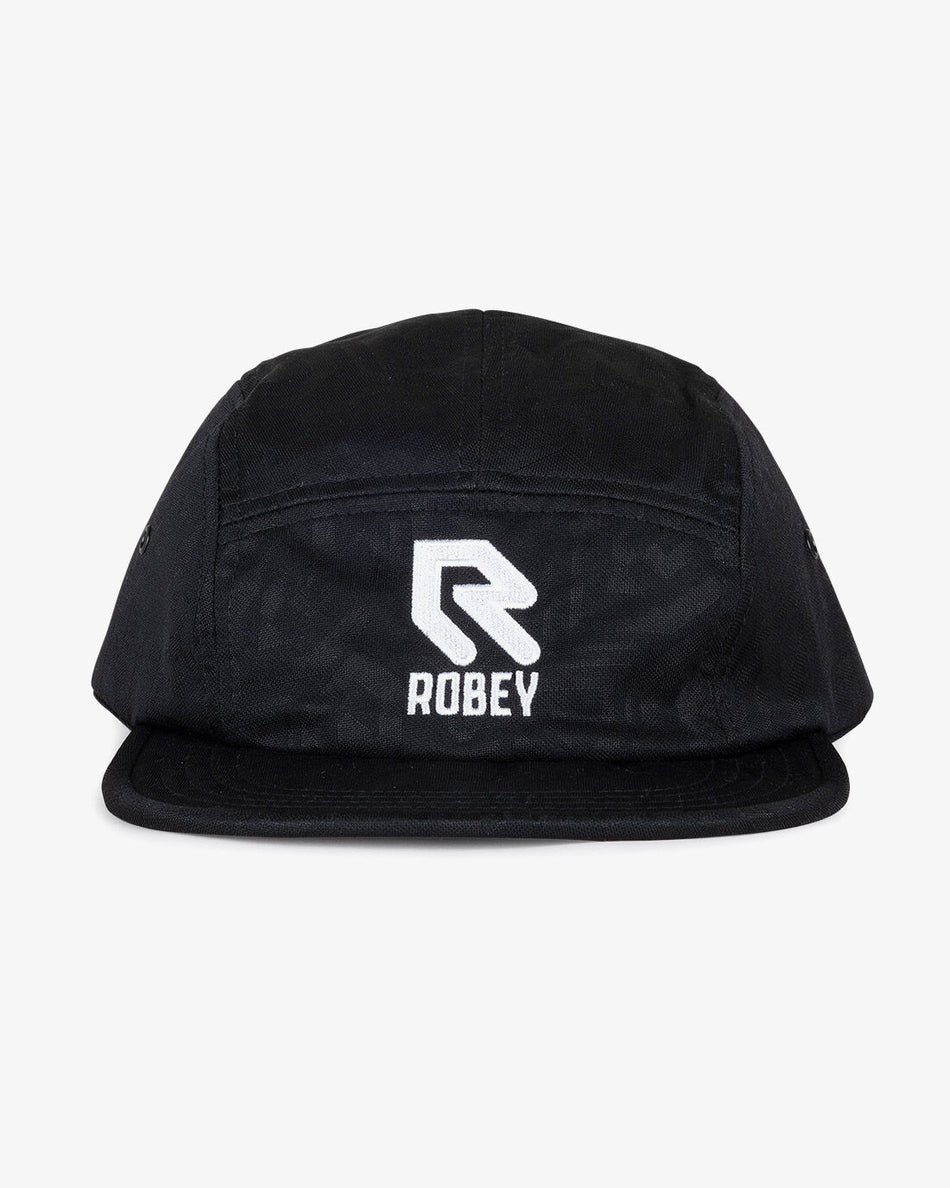 ROBEY - 5 Panel Cap Jacquard - Black