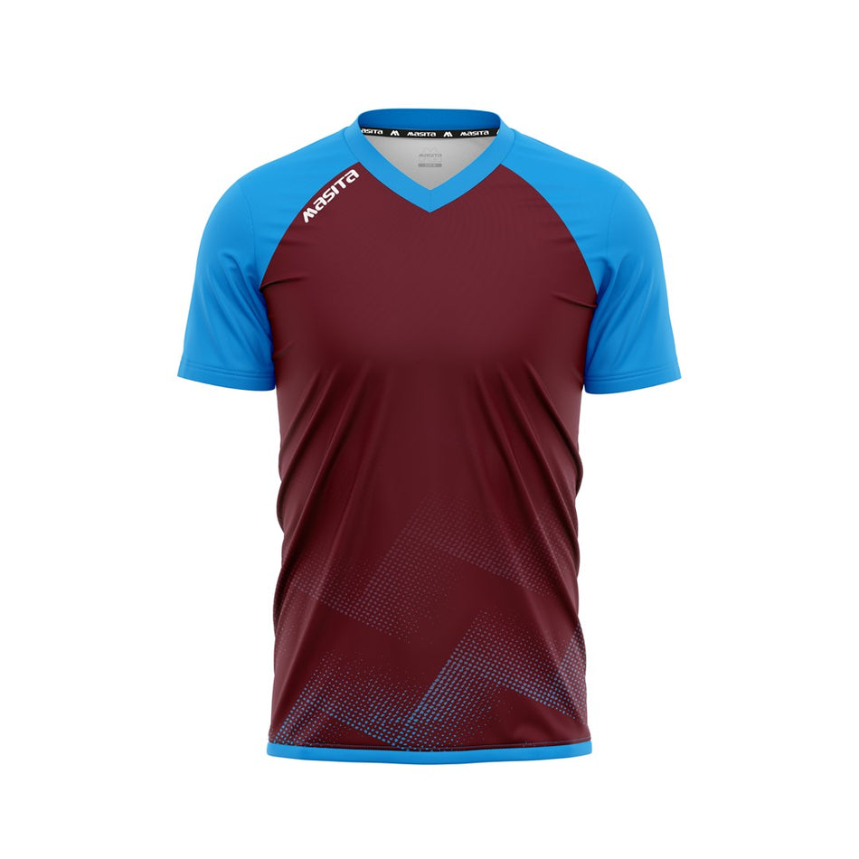 Masita Riva Ss T-Shirt Burgundy/Sky