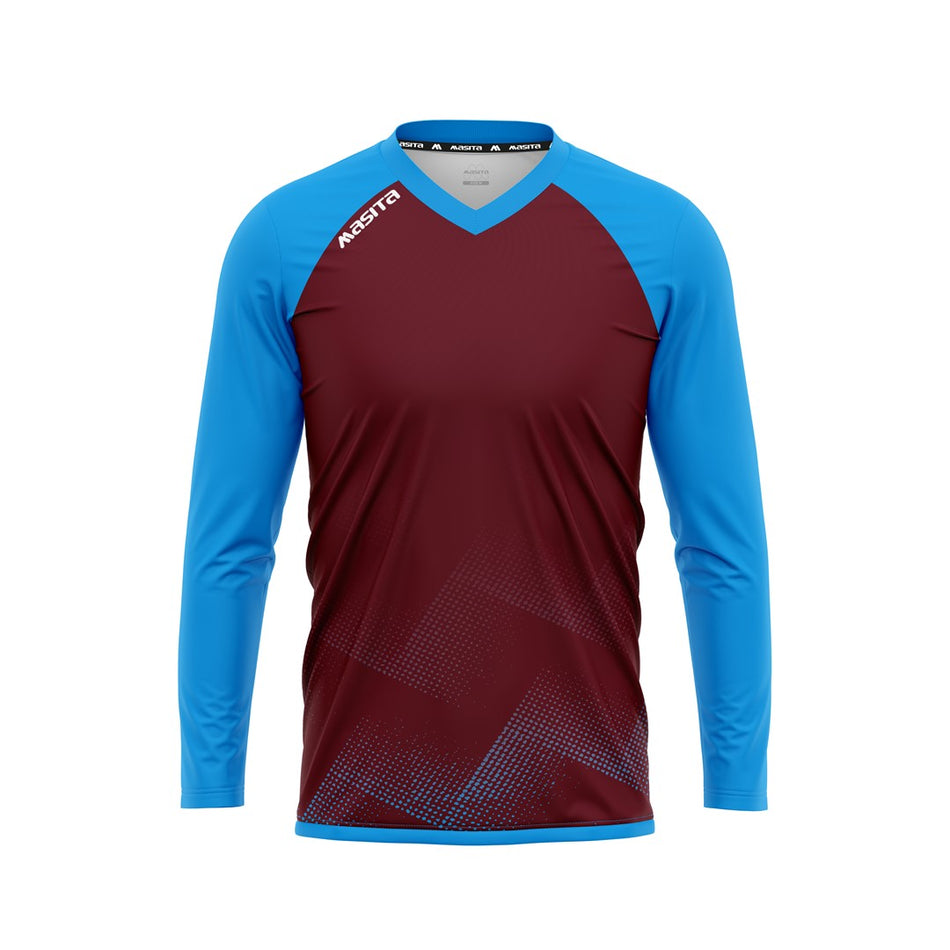 Masita Riva Ls T-Shirt Burgundy/Sky