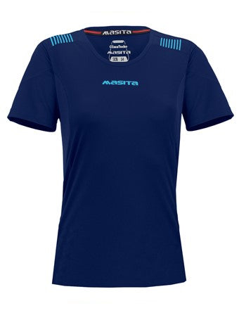 Masita Porto Ss T-Shirt Women Navy/Sky Blue