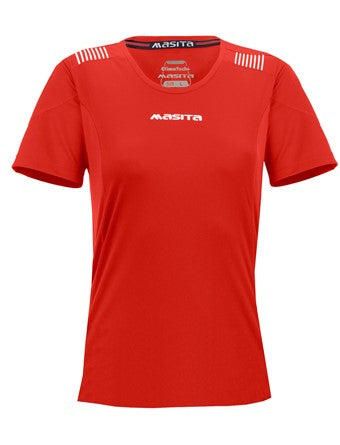 Masita Porto Ss T-Shirt Women Red/White