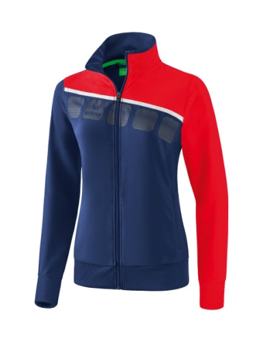 Erima 5-C presentatiejack Dames - new navy/rood/wit