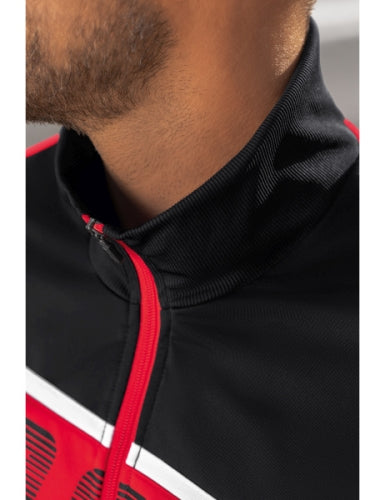 Erima 5-C polyesterjack - rood/zwart/wit