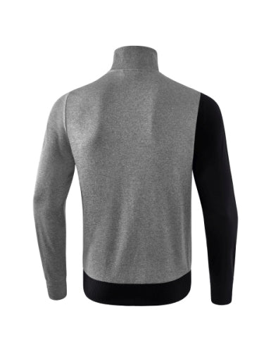 Erima 5-C polyesterjack - zwart/grey melange/wit
