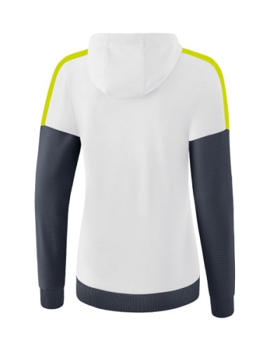 Erima Squad trainingsjack met capuchon Dames - wit/slate grey/lime