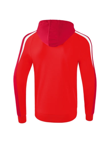 Erima Liga 2.0 trainingsjack met capuchon - rood/donkerrood/wit