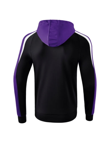 Erima Liga 2.0 trainingsjack met capuchon - zwart/donker violet/wit