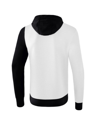 Erima 5-C sweatshirt met capuchon - wit/zwart/donkergrijs