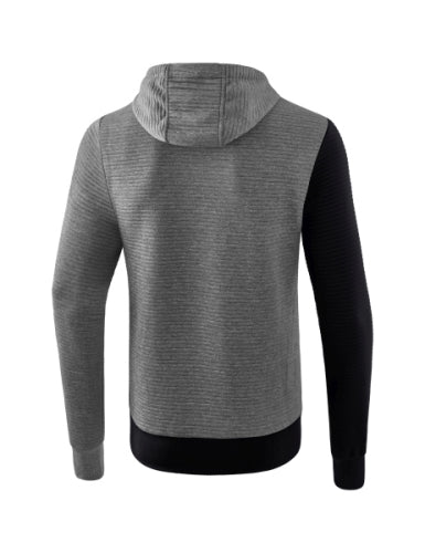 Erima 5-C sweatshirt met capuchon - zwart/grey melange/wit