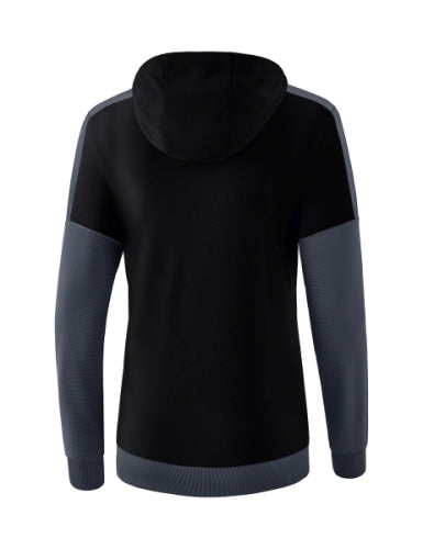 Erima Squad sweatshirt met capuchon Dames - zwart/slate grey
