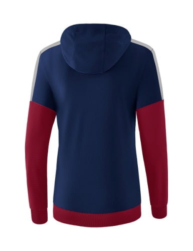 Erima Squad sweatshirt met capuchon Dames - new navy/bordeaux/silver grey